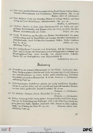 Steinzeug (Nr. 340-369)
