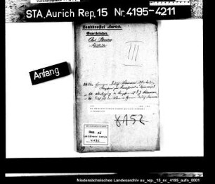 Der dem Hermann Diedrich Schumann gestattete Kramhandel in Dornumersiel