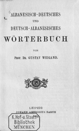 Albanesisch-deutsches und deutsch-albanesisches Wörterbuch