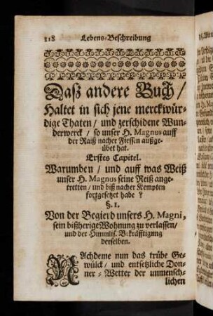 118-133, Erstes Capitel
