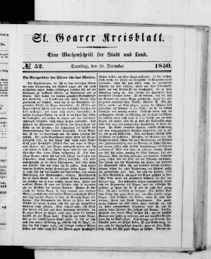 St. Goarer Kreisblatt : eine Wochenschrift für Stadt und Land