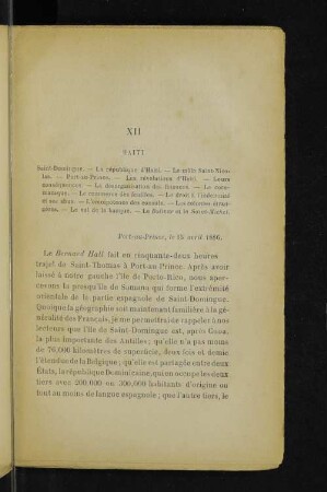 XII Haiti
