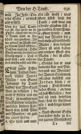 Von der Heil. Taufe. - Von der Buse und Bekehrung.