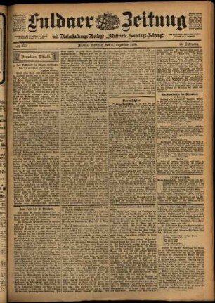 Zweite Ausgabe vom Mittwoch, den 06. Dezember 1899.