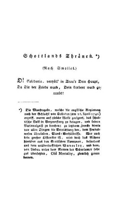 Schottlands Thränen.