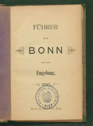 Führer durch Bonn und seine Umgebung