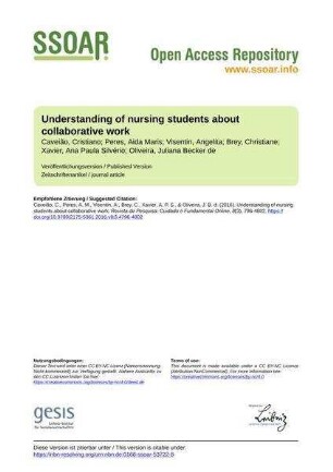 Understanding of nursing students about collaborative work