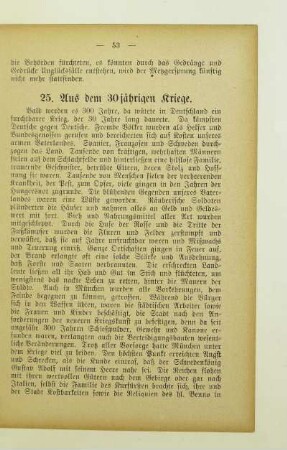 25. Aus dem 30jährigen Kriege
