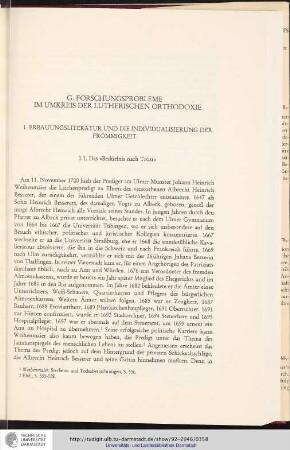 G. Forschungsprobleme im Umkreis der Lutherischen Orthodoxie