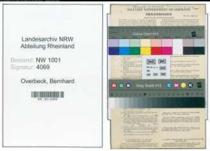 Entnazifizierung Bernhard Overbeck, geb. 24.02.1905 (Schneider)