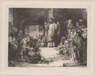 Der predigende Jesus ("La petite tombe"; nach der Radierung Rembrandts von ca. 1652)