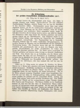 In Erwartung der großen französischen Frühjahrsoffensive 1917