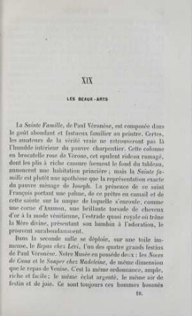 XIX Les Beaux-Arts