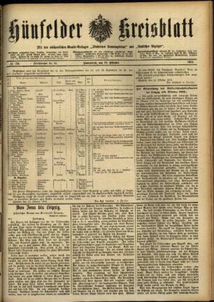 Ausgabe vom Samstag, den 18. Oktober 1913.