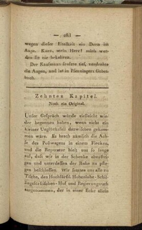 Zehntes Kapitel. Noch ein Original.
