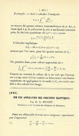 Sur une application des fonctions elliptiques.