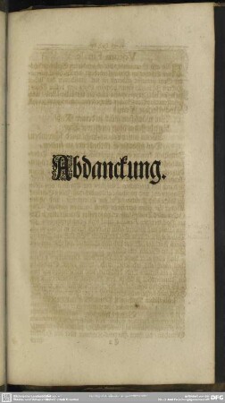 Abdanckung