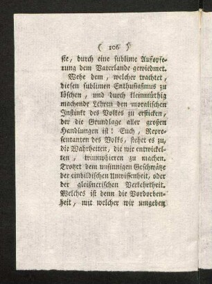 106-111, Wehe dem, welcher trachtet...