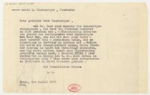 Brief an Lothar Windsperger : 05.07.1929