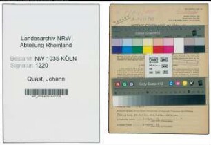 Entnazifizierung Johann Quast , geb. 08.11.1897 (Lokfuehrer)