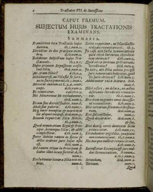 Caput Primum. Subjectum Hujus Tractationis Examinans.