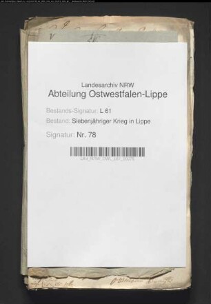 Kostenaufstellungen für die Winterquartiere der all. Truppen