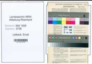 Entnazifizierung Ernst Leibeck , geb. 30.08.1902 (Installateur)