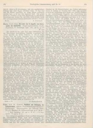 363 [Rezension] Blank, Oskar, Die Lehre des hl. Augustin vom Sakramente der Eucharistie. Dogmengeschichtliche Studie