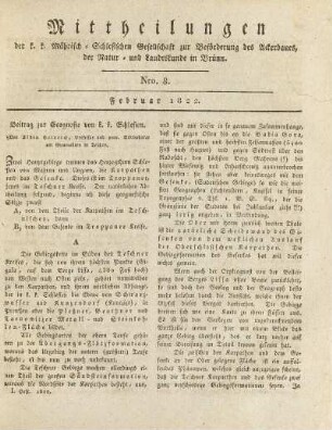 8.1822: Mittheilungen. Nro. 8. Februar 1822.