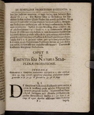 Caput II. De Essentia seu Natura Semiplenæ Probationis.