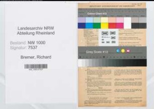 Entnazifizierung Richard Bremer, geb. 01.03.1895 (Ingenieur)