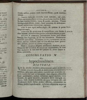 Consultatio V de hypochondriaco