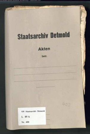 Brüchten-Extrakte; - Gesuche [Requisitionen] wegen Vorladung schriftsässiger Untertanen zum Gogericht Schötmar; - Ausschreibung der Gogerichte etc.