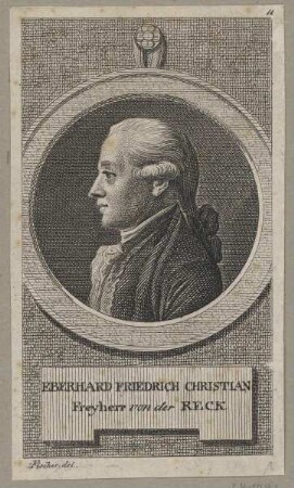 Bildnis des Eberhard Friedrich Christian von der Reck