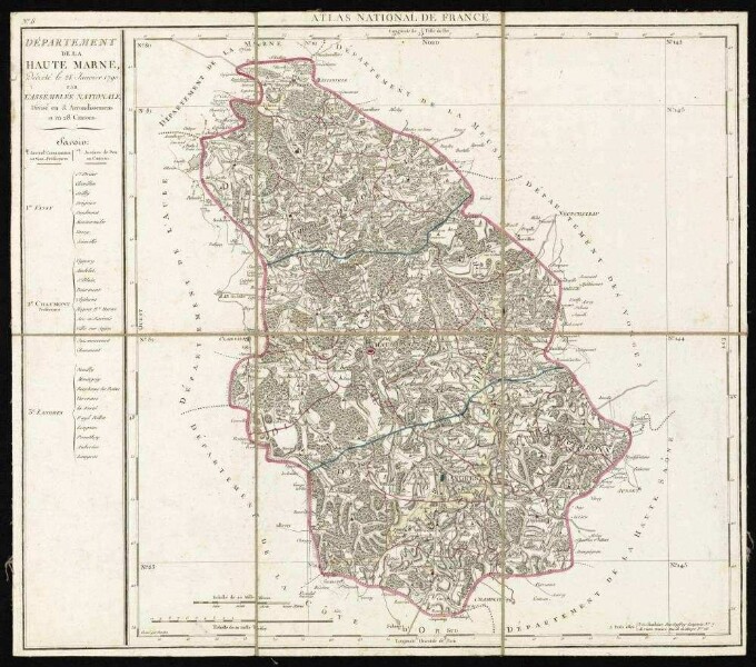 Atlas National de France en départements