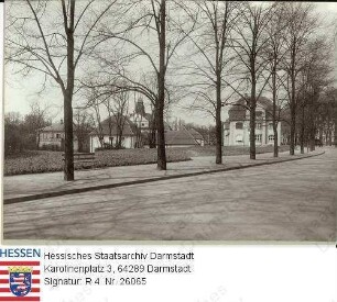 Bad Nauheim, Kuranlage / Sprudelhof / Ansicht von Süden von der Ludwigstraße aus