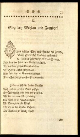 X. Sieg bey Wehlau und Zorndorf