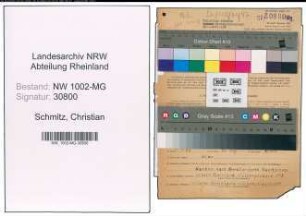 Entnazifizierung Christian Schmitz , geb. 22.07.1905 (Fahrer)