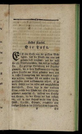 Erstes Kapitel. - Sechstes Kapitel.