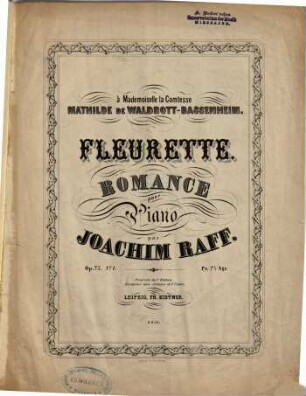 Fleurette : romance pour piano ; op. 75, no. 1