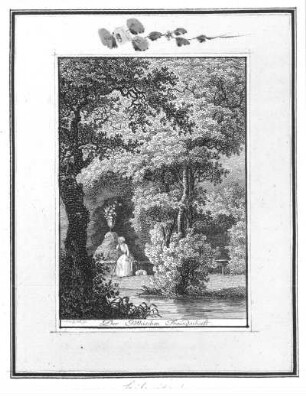 Vase, der gothischen Freundschaft gewidmet : Darnstedt, Johann Adolph. Vase, der gothischen Freundschaft gewidmet. Illustration zu W. G. Becker: Das Seifersdorfer Tal. Kupferstich; 15,7x 11 cm (innerer Rahmen), 21,5 x 16,7 cm (äußerer Rahmen). Dresden, 1792. Dresden: SLUB, Kartensammlung B 2985 (b)