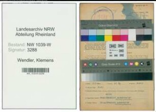 Entnazifizierung Klemens Wendler , geb. 10.06.1911 (Sparkassensekretaer)