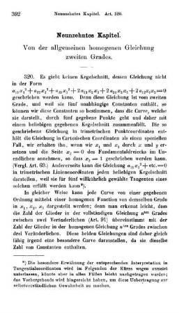 Neunzehntes Kapitel. Von der allgemeinen homogenen Gleichung zweiten Grades.