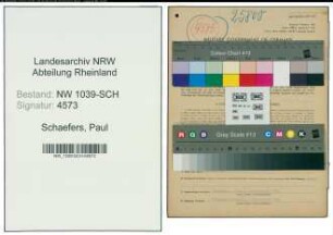 Entnazifizierung Paul Schaefers , geb. 01.06.1886 (Geschaeftsfuehrer)