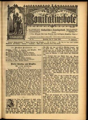 Erste Ausgabe vom Sonntag, den 15. Juni 1902.