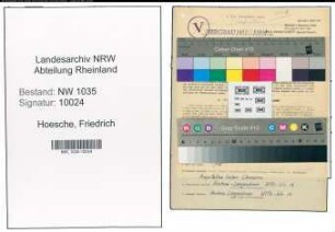 Entnazifizierung Friedrich Hoesche , geb. 24.09.1896 (Markenkontrolleur)