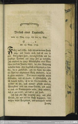 [G. W. Rabeners Freundschaftliche Briefe]