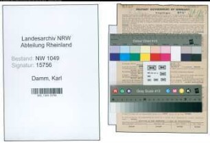 Entnazifizierung Karl Damm , geb. 08.12.1890 (Architekt)