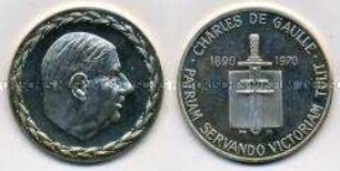 Medaille auf Charles de Gaulle
