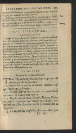 Analysis Cap. XXII.
